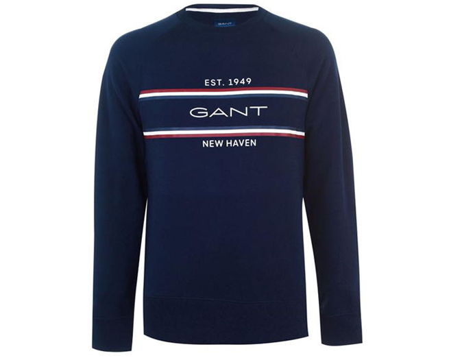 Gant Stripe Crew Sweatshirt Mens