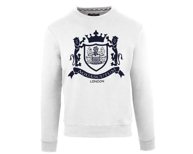 Aquascutum Sweatshirt Mens White