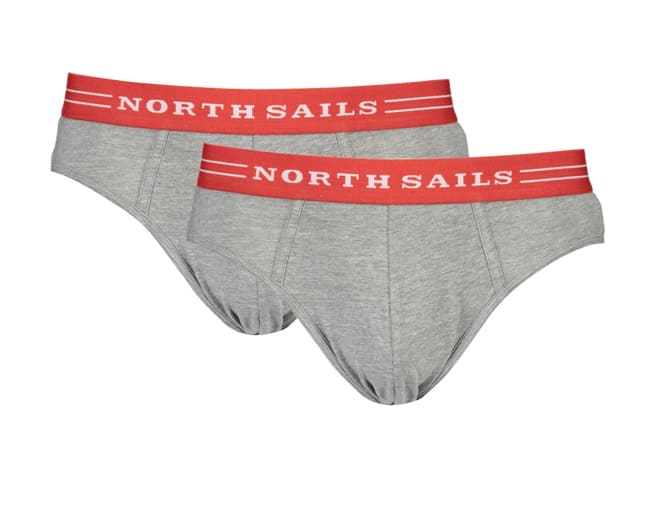 North Sails 2 Pack Briefs Mens Grey