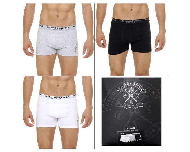 Ufford & Suffolk 3 Pack Boxer Mens Multicolor