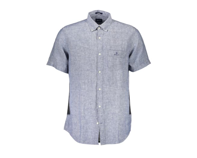 Gant Shirt Mens Mid Blue