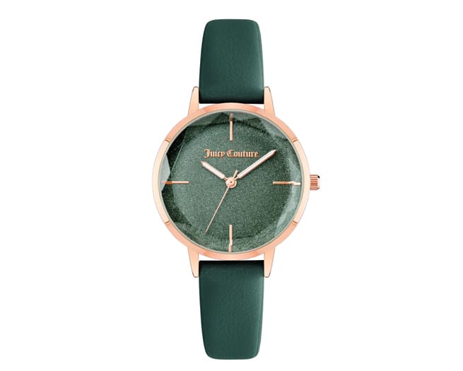 Juicy Couture Watch Womens Green Rose Gold