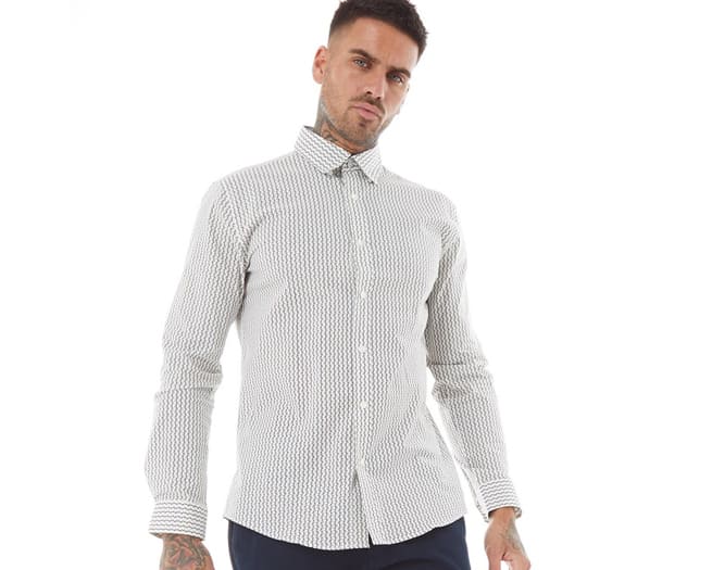 Ben Sherman Shirt Mens White Multi