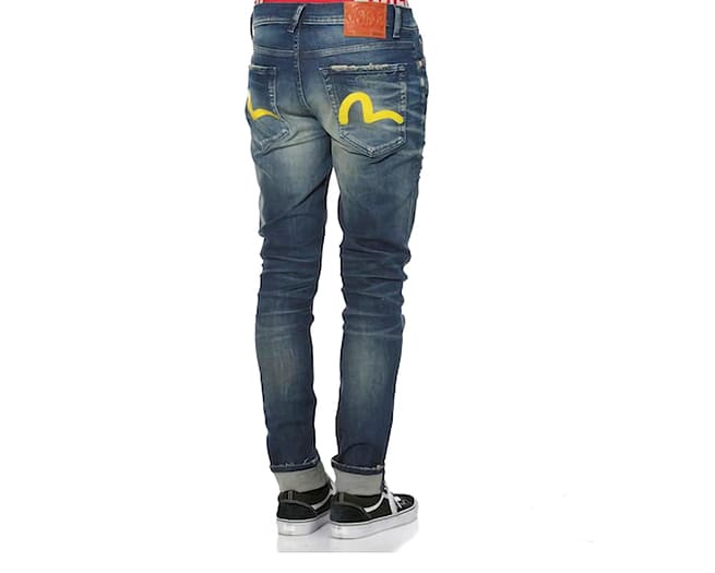Evisu Jeans Mens Mid Indigo