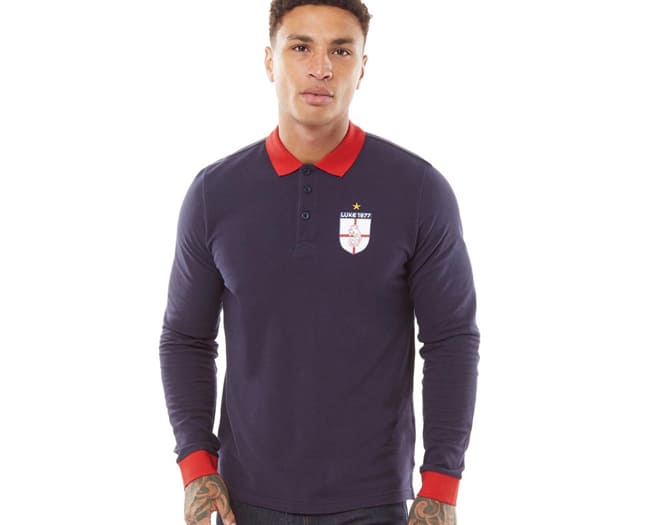 Luke 1977 Polo Shirt Mens Navy Red