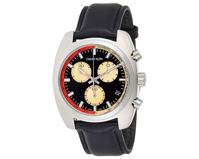 Calvin Klein Watch Mens Black Silver Grey