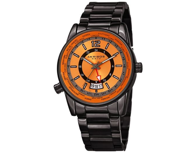 Akribos Xxiv Watch Mens Orange