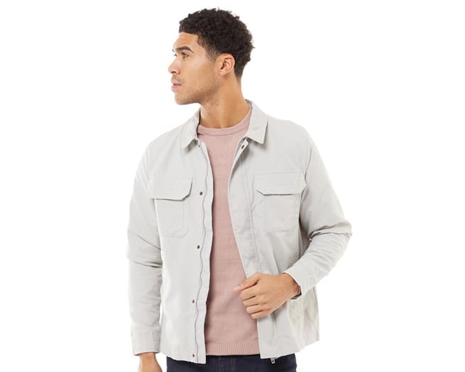 French Connection Overshirt Mens Light Grey