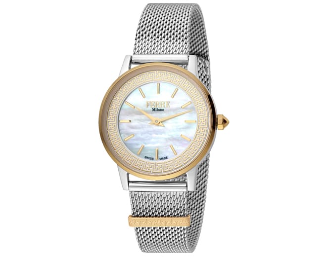 Ferre Milano Watch Womens Antique White