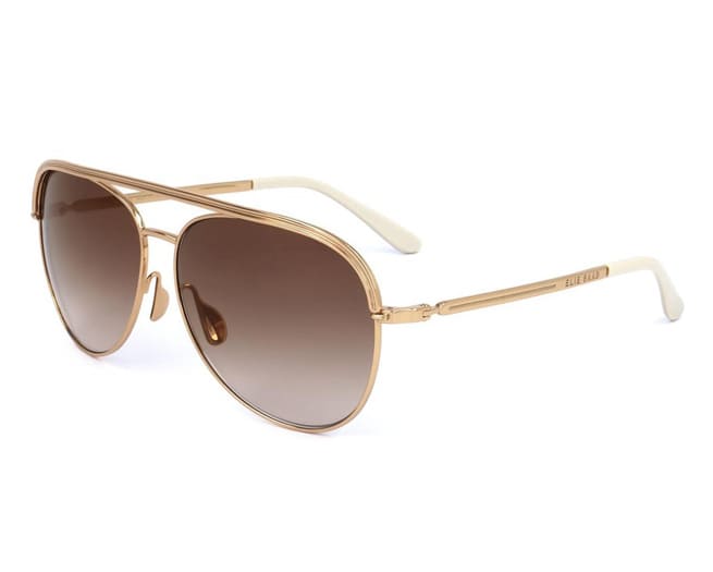 Elie Saab Sunglasses Womens Brown Gold