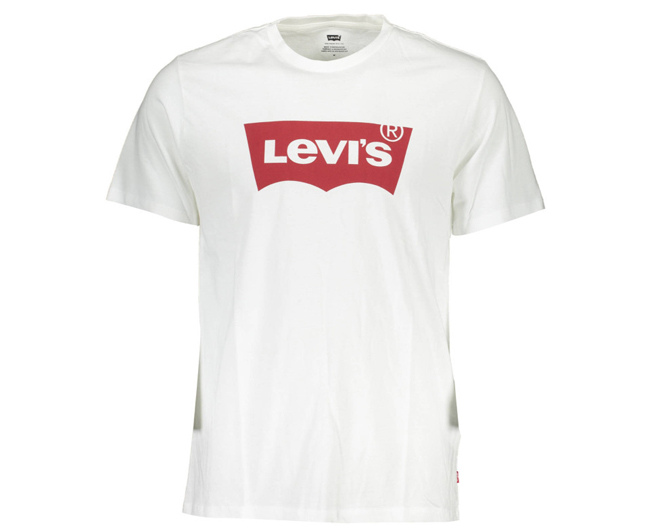Levis T-shirt Mens White Red