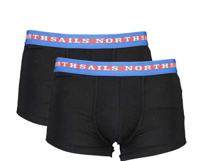 North Sails 2 Pack Boxers Mens Black Royal Blue