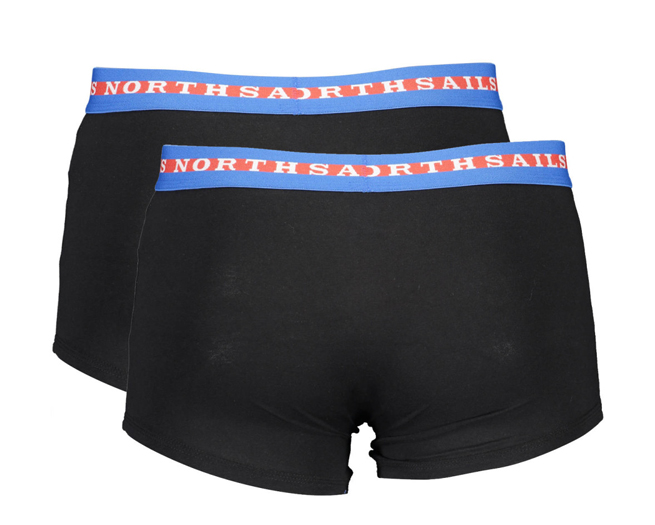 North Sails 2 Pack Boxers Mens Black Royal Blue