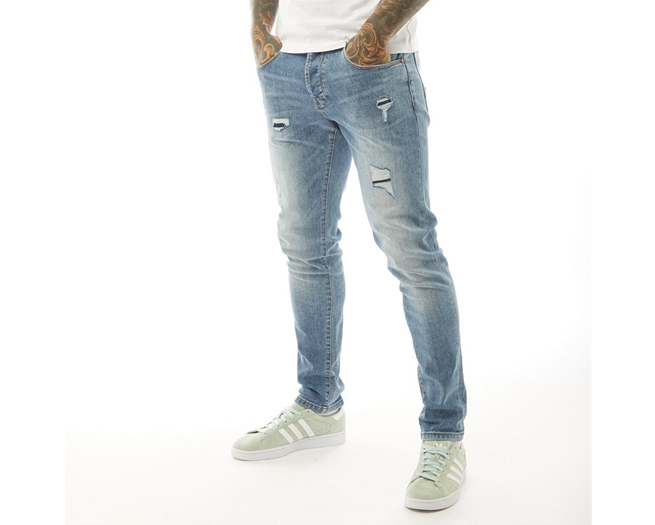 883 Police Jeans Mens Light Blue