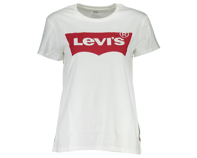 Levis T-shirt Womens White Red