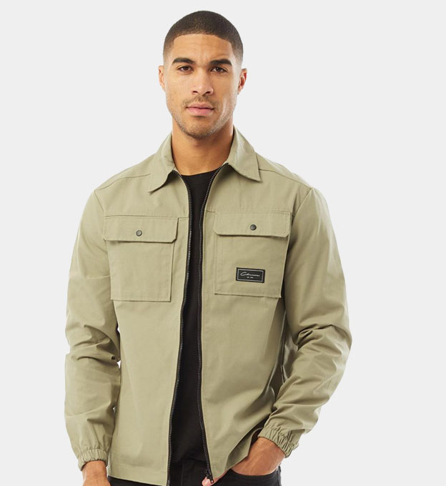 Closure London Overshirt Mens Taupe