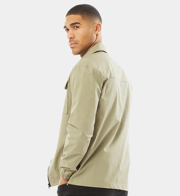 Closure London Overshirt Mens Taupe