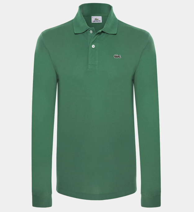 Lacoste Long Sleeve Polo Shirt Mens Green