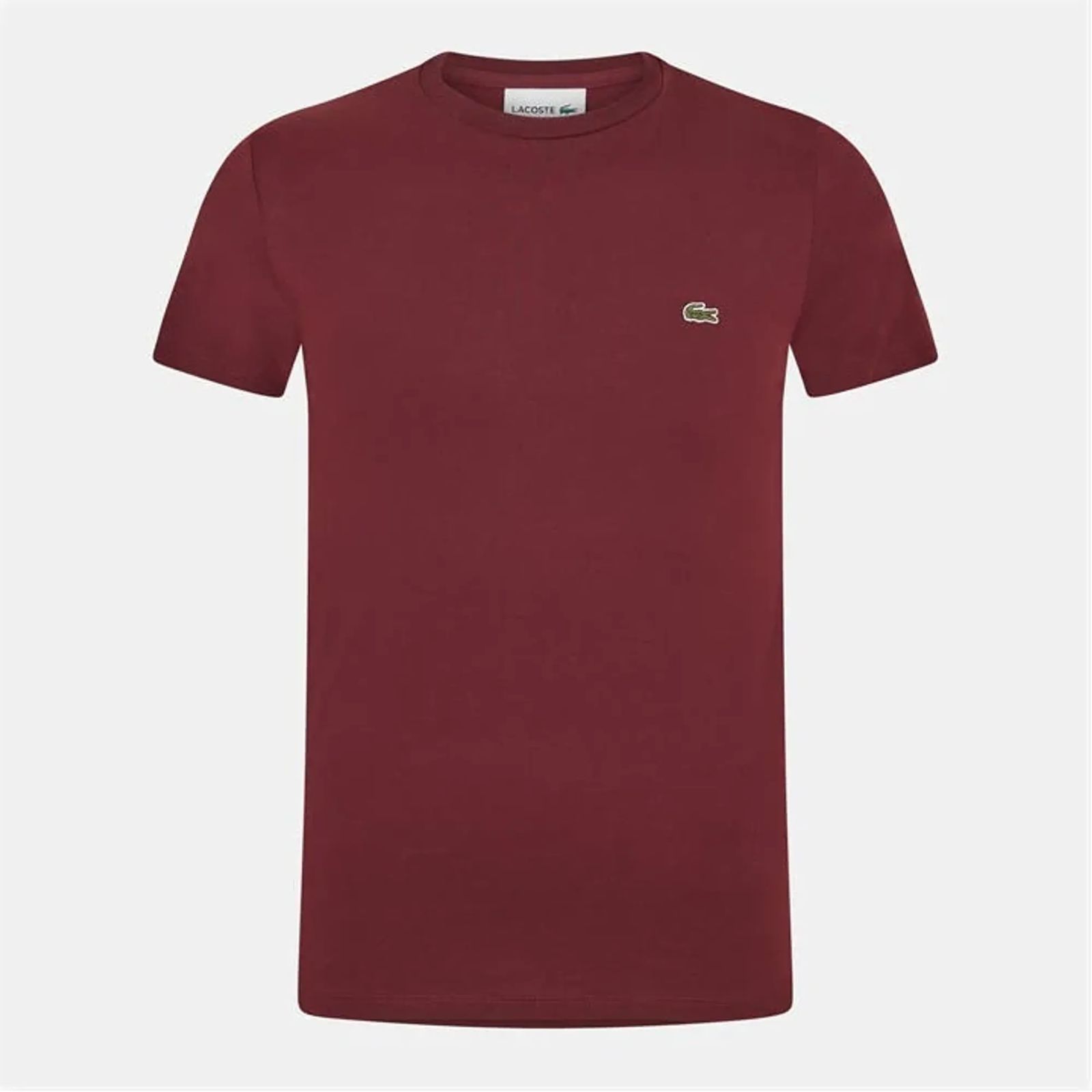 Lacoste Crew Neck T-shirt Mens Burgandy