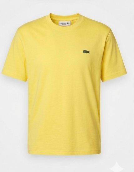 Lacoste Crew Neck T-shirt Mens Yellow