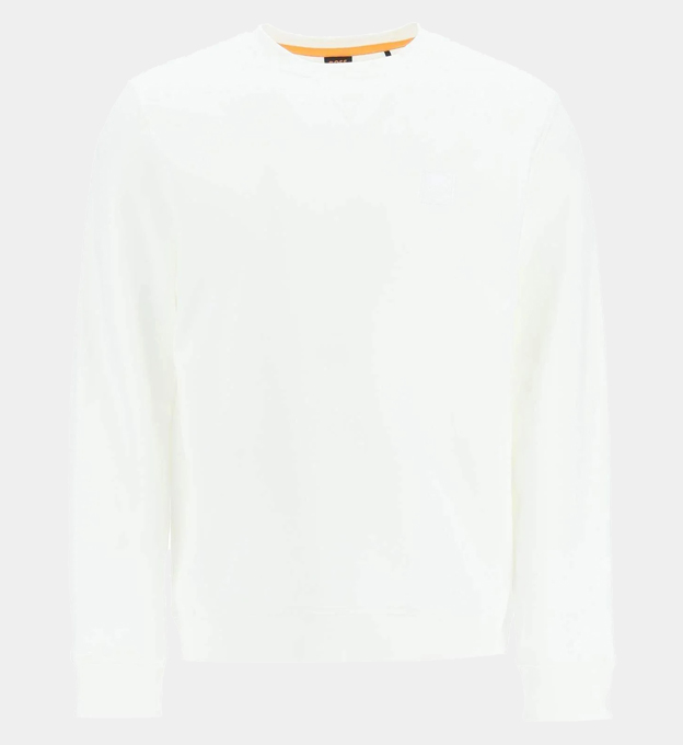 Hugo Boss Relaxed-Fit Sweatshirt Mens White