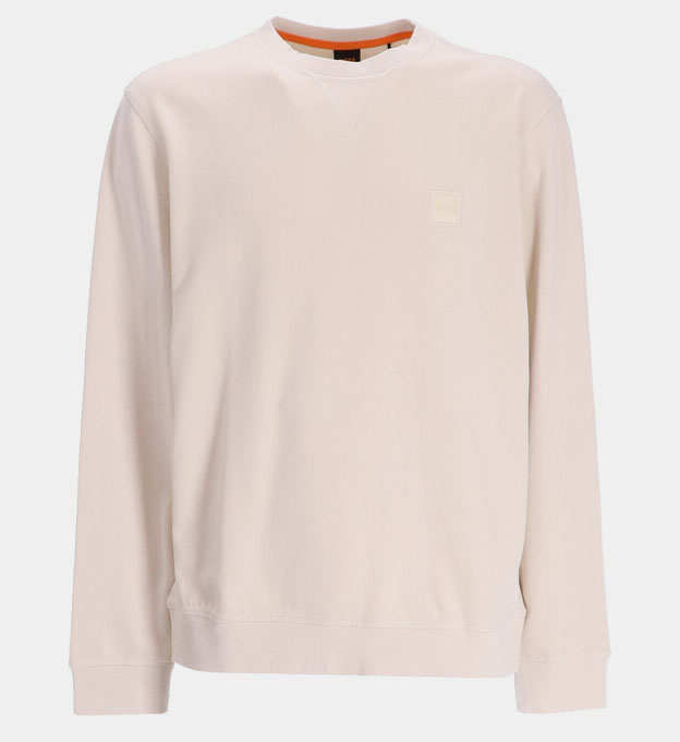 Hugo Boss Relaxed-Fit Sweatshirt Mens Light Beige