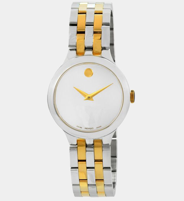 Movado Watch Womens Silver Gold