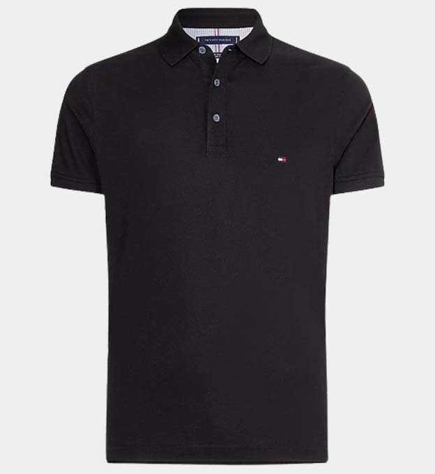 Tommy Hilfiger Polo Shirt Mens Black