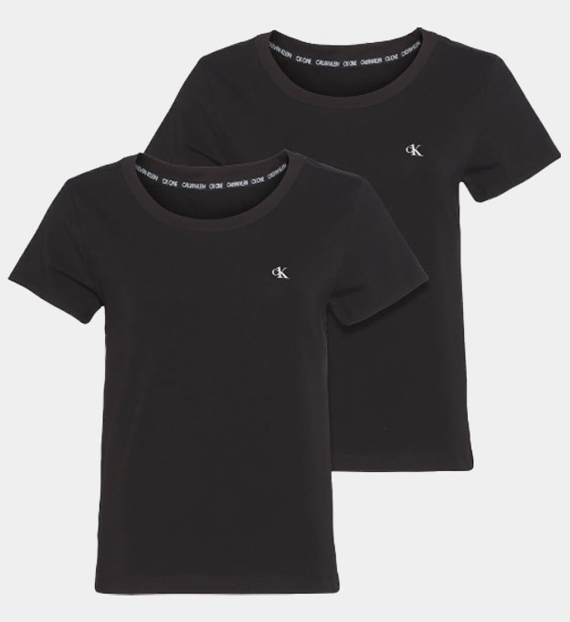 Calvin Klein 2 Pack T-shirts Womens Black