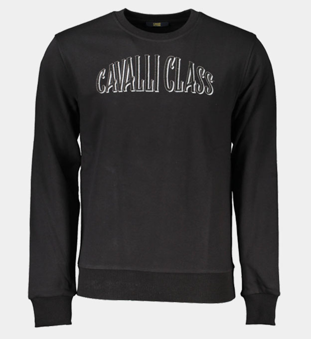 Cavalli Class Sweatshirt Mens Dark Black