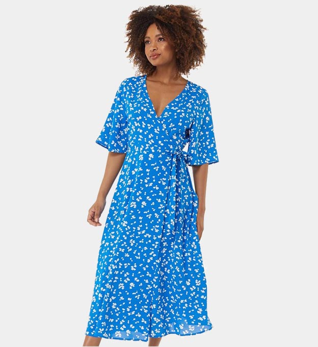 French Connection Dress Womens Bright Blue