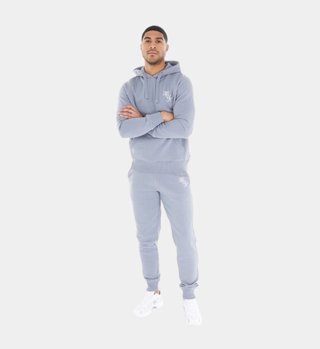 French Connection Tracksuit Mens Light Blue White