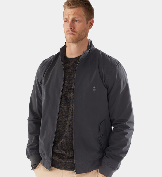 French Connection Jacket Mens Charcoal Marine