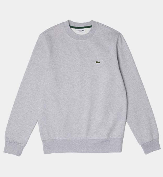 Lacoste Sweatshirt Mens Silver Chine