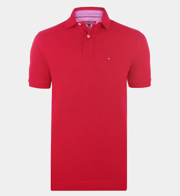 Tommy Hilfiger Polo Shirt Mens Red