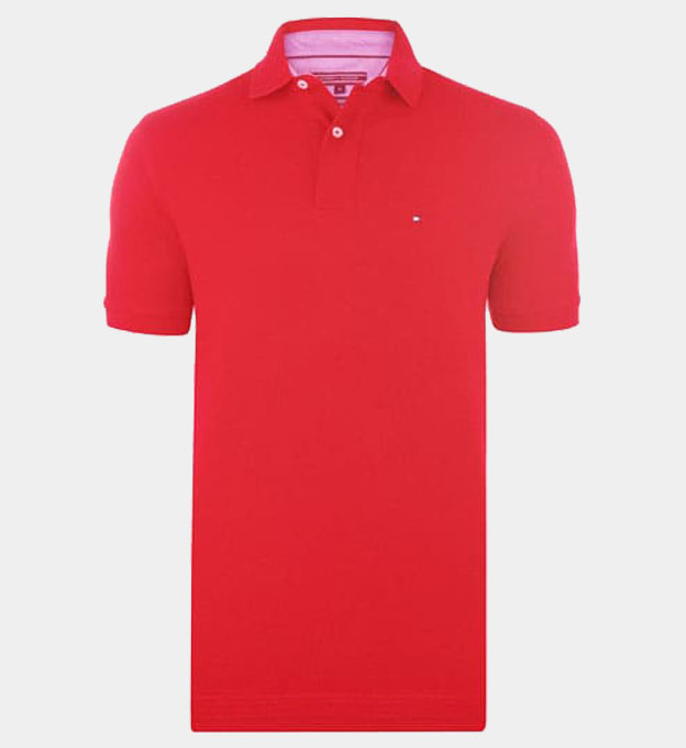 Tommy Hilfiger Polo Shirt Mens Red