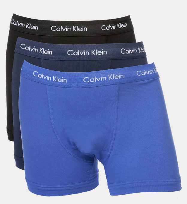 Calvin Klein 3 Pack Boxers Mens Black Blue Shadow