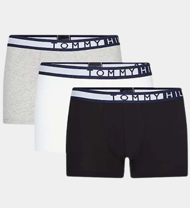 Tommy Hilfiger 3 Pack Boxers Mens Black White