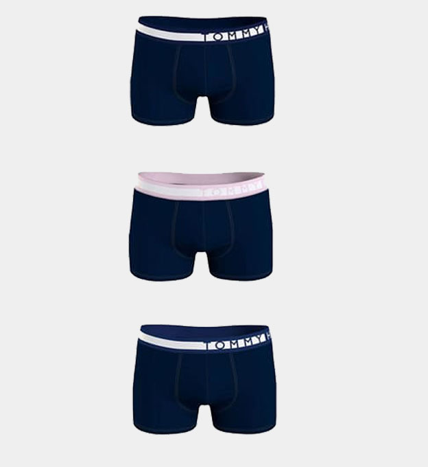 Tommy Hilfiger 3 Pack Boxers Mens Desert Sky-Pale