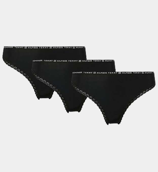 Tommy Hilfiger 3 Pack Briefs Womens Black