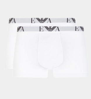 Emporio Armani 2 Pack Boxers Mens White