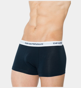 Emporio Armani 2 Pack Boxers Mens Black Grey