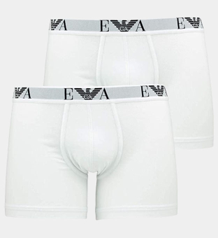 Emporio Armani 2 Pack Boxers Mens White