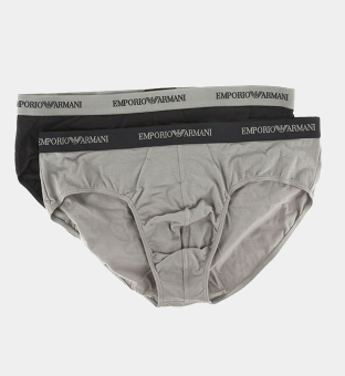 Emporio Armani 2 Pack Briefs Mens Navy Blue Heather