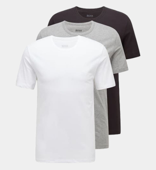 Tommy Hilfiger 3 Pack T-shirts Mens Grey White Black