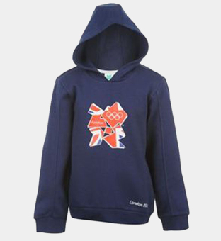 London 2012 Union Jack Logo Hoody Boys Navy