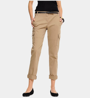 Mango Cargo Style Pant Womens Khaki