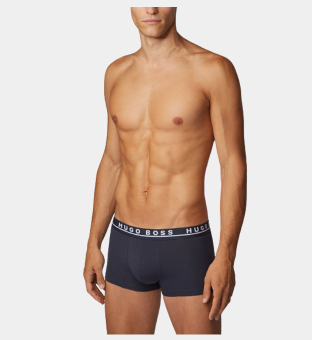 Hugo Boss 3 Pack Trunks Mens Open Blue