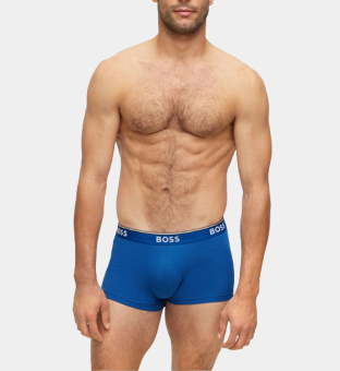 Hugo Boss 3 Pack Boxers Mens Open Blue