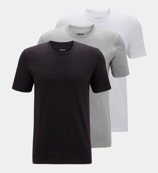 Hugo Boss 3 Pack T-shirts Mens Black White Grey